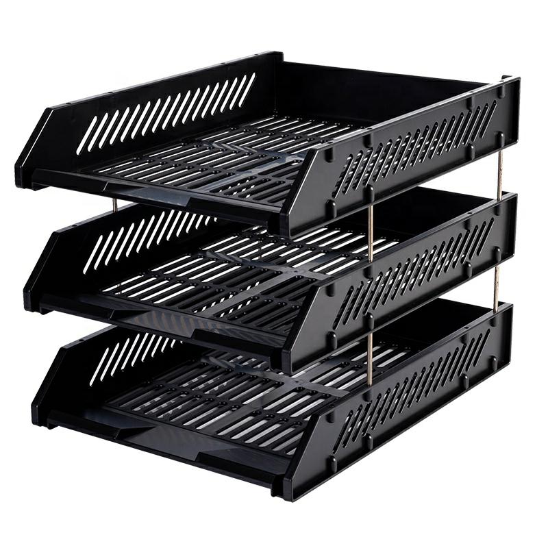 Plastic Office Desktop Organization Stackable 3 Tier Document Tray  File Trays  Document Tray  |  Files & Folders Files & Folders Files & Folders