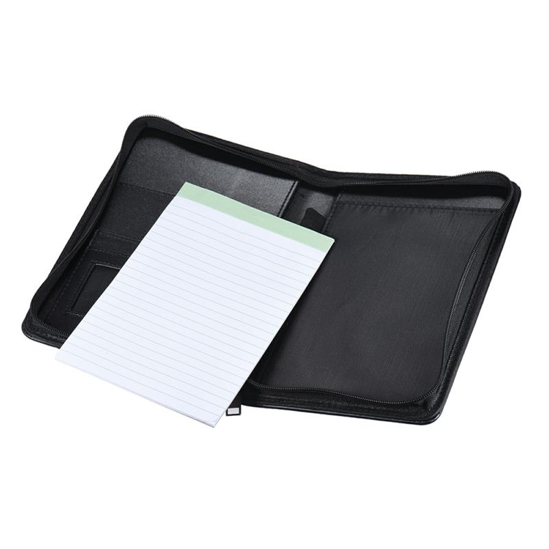 Portable Business Portfolio Padfolio Folder Document Case Organizer Pu Leather With Business Card Holder Memo Note Pad  |  Files & Folders Files & Folders Files & Folders