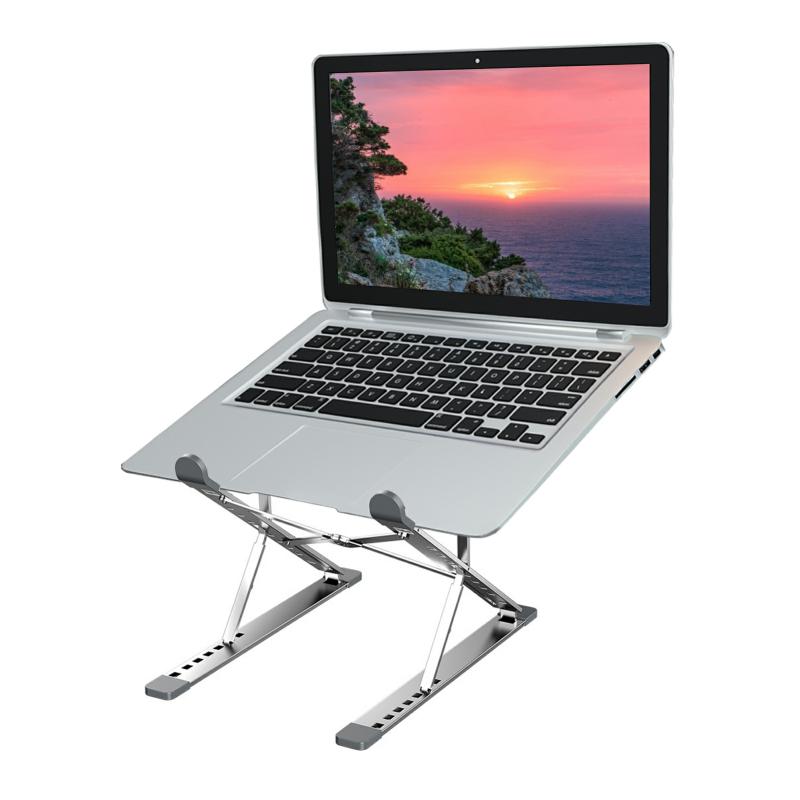 Portable Laptop Stand Ergonomic Aluminum Alloy Laptop Riser Double Height Adjustment Foldable Computer Notebook Holder Stand For 11-17 Inches Laptop Tablet  |  Files & Folders Files & Folders Files & Folders