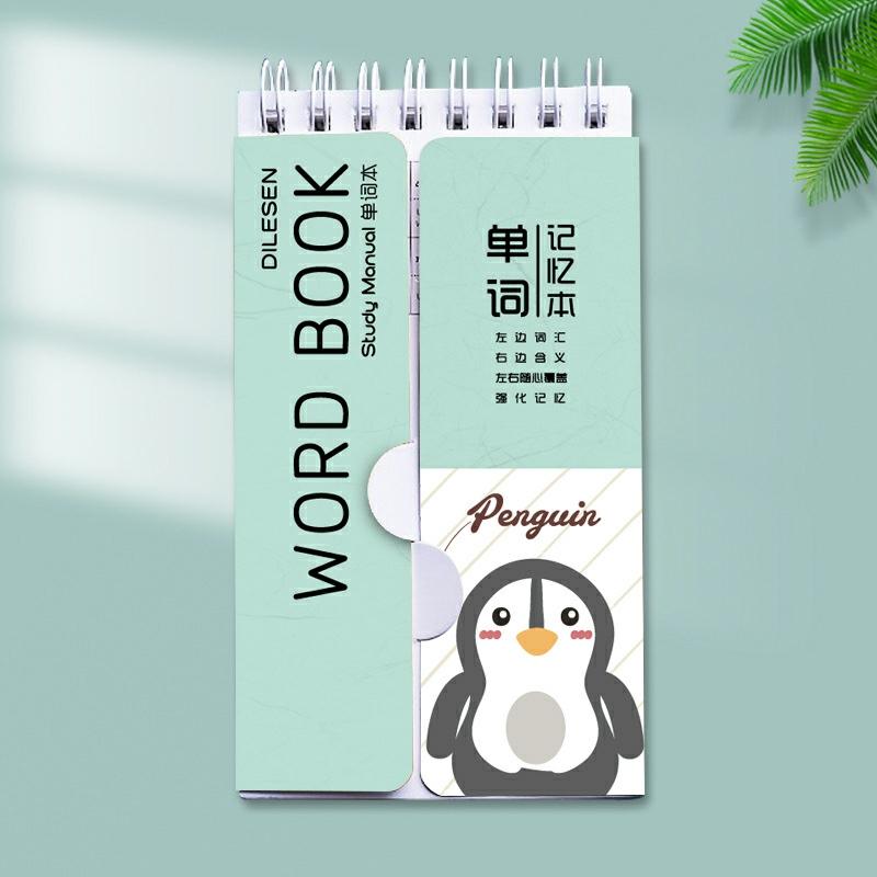 Portable Mini Spiral Notebook With 80 Pages Multipurpose Pocket Notebook For School Office Business Penguin  |  Writing Material Writing Material For IPhone