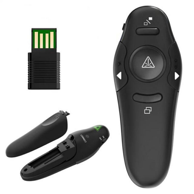 Portable Small Wireless Presenter Lasers Presentation Remote Ppt Clicker For Office Reproting Black  |  Desk Supplies Desk Supplies Black