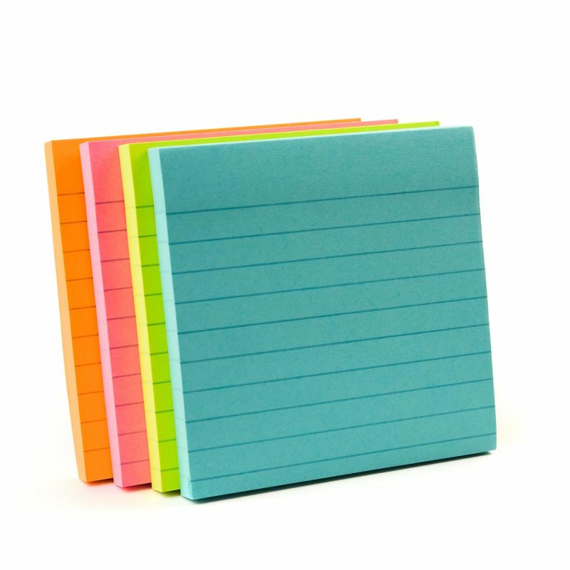 Post-It Super Sticky Notes Miami Collection 675-4Ssmia. 4X4 In 101 Mmx101 Mm , 90 Sheets/Pad, 4 Pads/Pack Lined  |  Writing Material Writing Material Writing Material