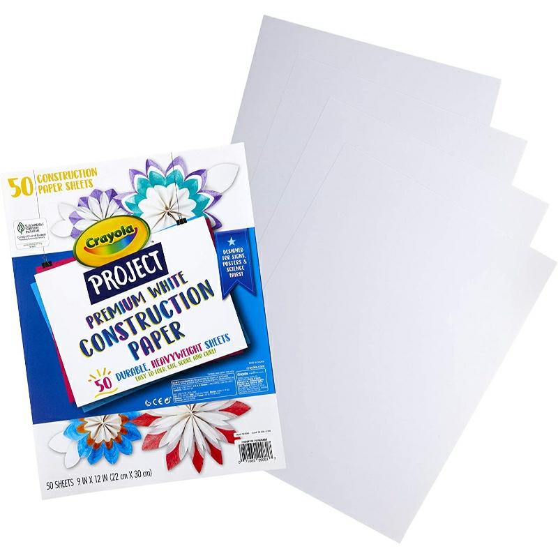 Project 50 Ct. Premium White Construction Paper  |  Art & Crafts Art & Crafts Art & Crafts