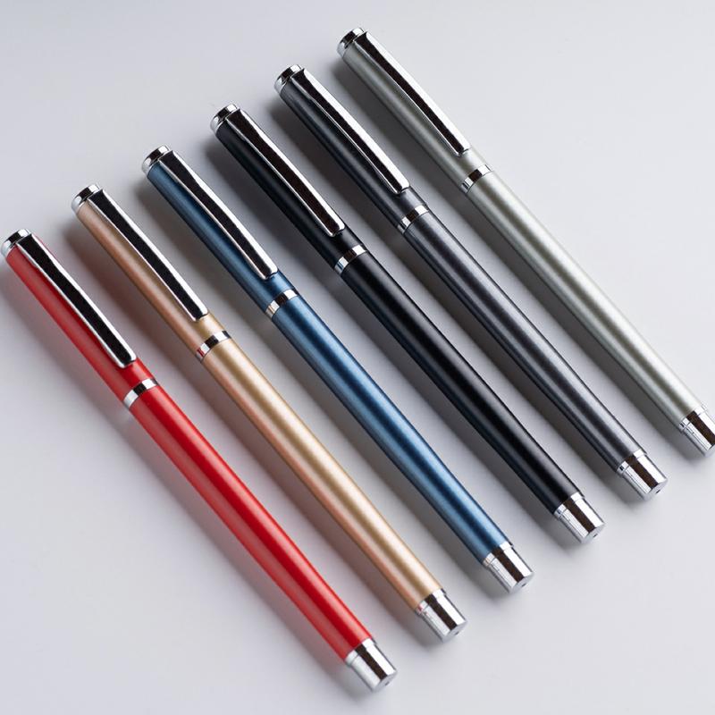 Promotional Business Gift Luxury Metal Neutral Pen Custom-Made Fine Metal Neutral Pen Red  |  Writing Instruments Writing Instruments Black