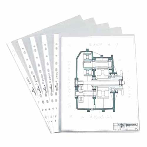 Reinforced A4 Size Punch Pockets 2676 100 Piece  |  Files & Folders Files & Folders Files & Folders