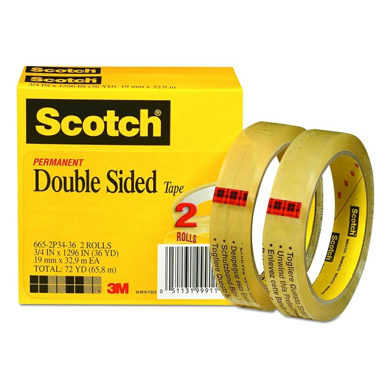 Scotch Double Sided Tape 1/2 Inch 665 1296 36 Yards  |  Tapes & Adhesives Tapes & Adhesives Tapes & Adhesives