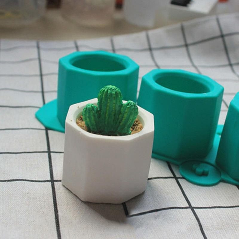 Silicone Cactus Flower Pot Mold Ceramic Clay Craft Casting Concrete Cup Mould Supplies  |  Art & Crafts Art & Crafts Art & Crafts