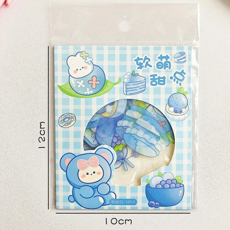 Sticker Scrapbooking Supplies Beautiful Adhesive Decorative Sticker Blue,Soft And Cute Dessert  |  General Supplies General Supplies Blue