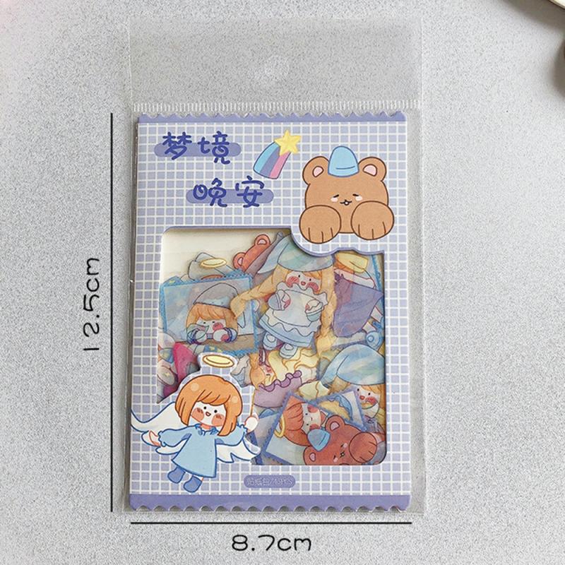 Sticker Scrapbooking Supplies Beautiful Adhesive Decorative Sticker Purple,Stamp Girl  |  General Supplies General Supplies Blue