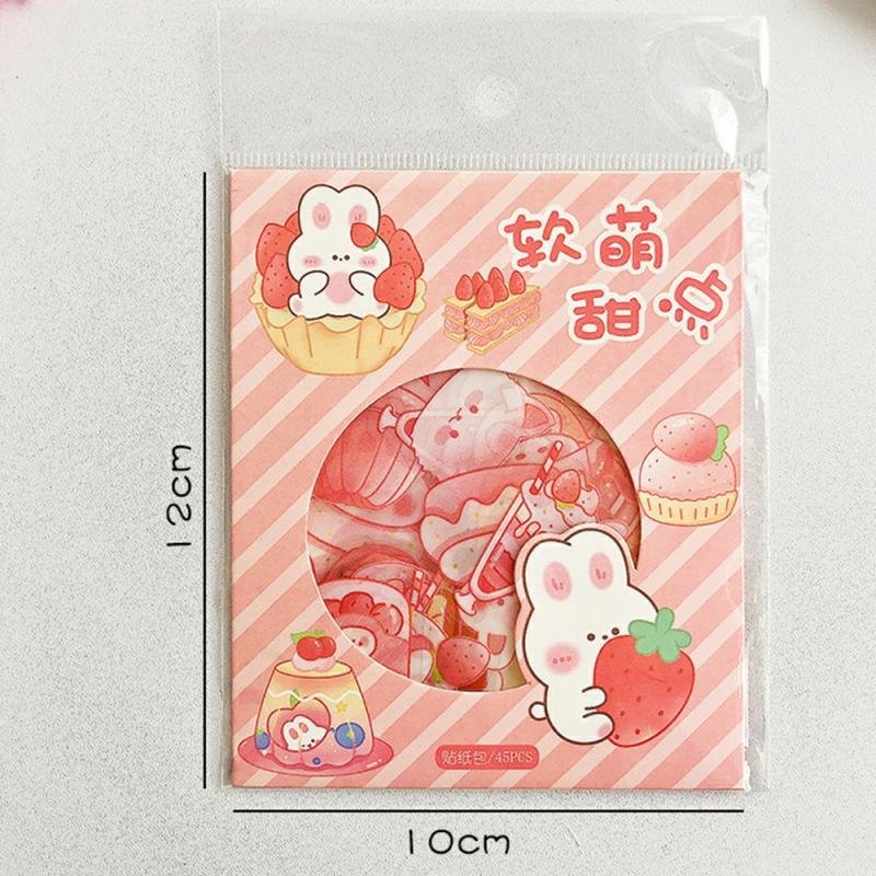 Sticker Scrapbooking Supplies Beautiful Adhesive Decorative Sticker Red,Soft And Cute Dessert  |  General Supplies General Supplies Blue