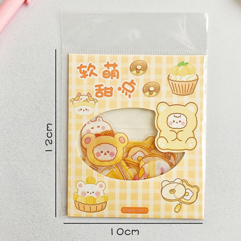 Sticker Scrapbooking Supplies Beautiful Adhesive Decorative Sticker Yellow,Soft And Cute Dessert  |  General Supplies General Supplies Blue