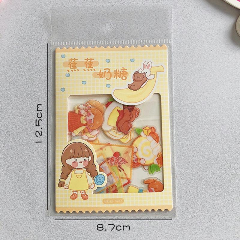 Sticker Scrapbooking Supplies Beautiful Adhesive Decorative Sticker Yellow,Stamp Girl  |  General Supplies General Supplies Blue