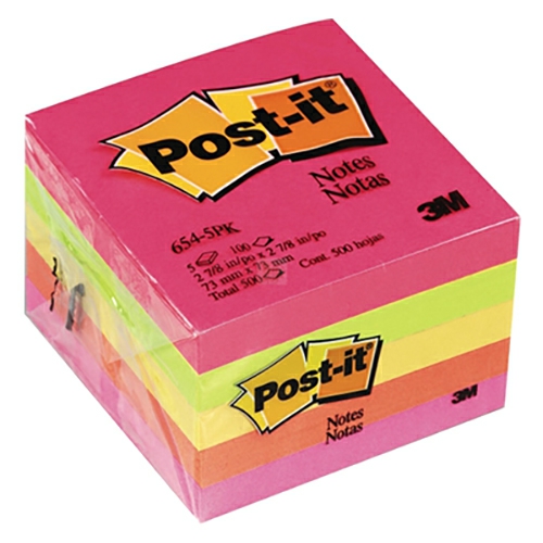 Sticky Notes Neon 3 X 3 Inch 654-5Pk  |  Writing Material Writing Material Writing Material