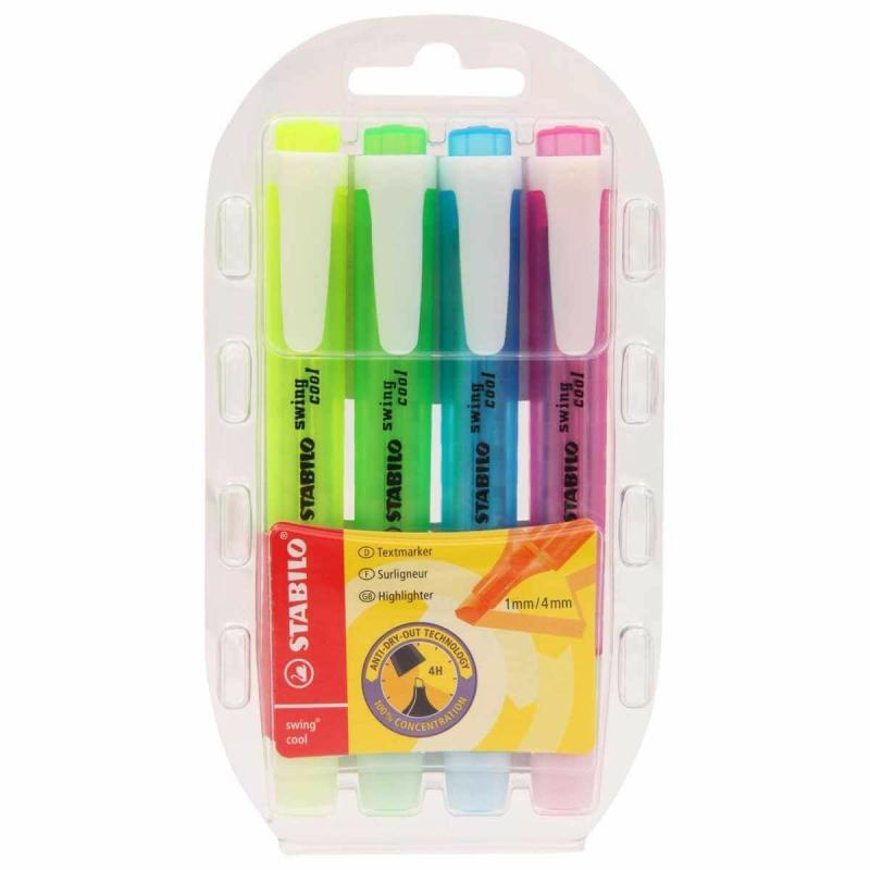 Swing Cool Highlighters 4 Pieces Pack  |  Writing Instruments Writing Instruments Writing Instruments