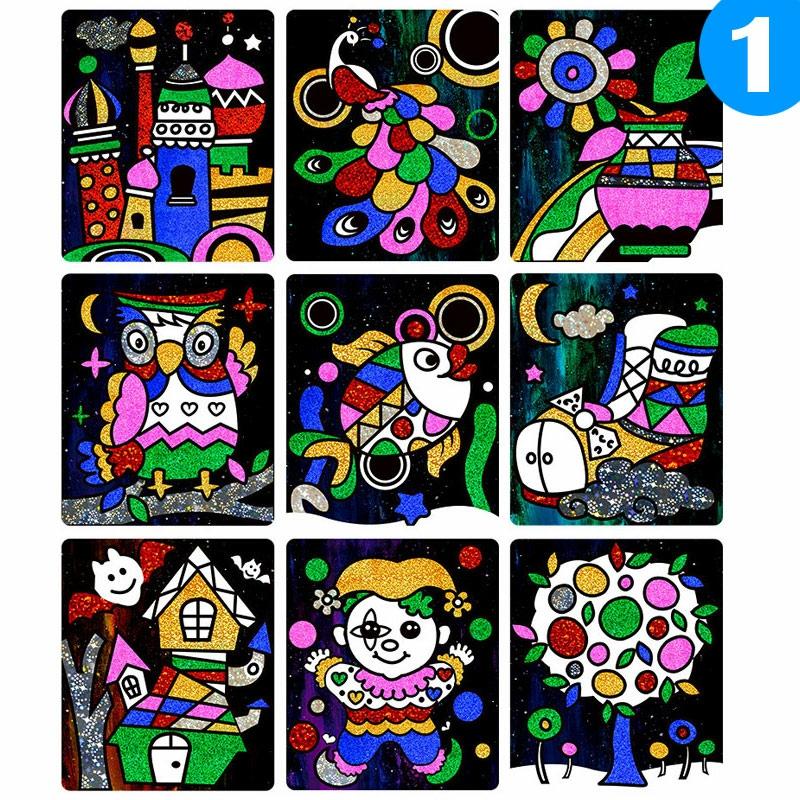 Transfer Sticker Set Shining Mosaic Sticker Painting Art Sticky Diy Handmade Arts Crafts For Kids 1  |  Tapes & Adhesives Tapes & Adhesives 1