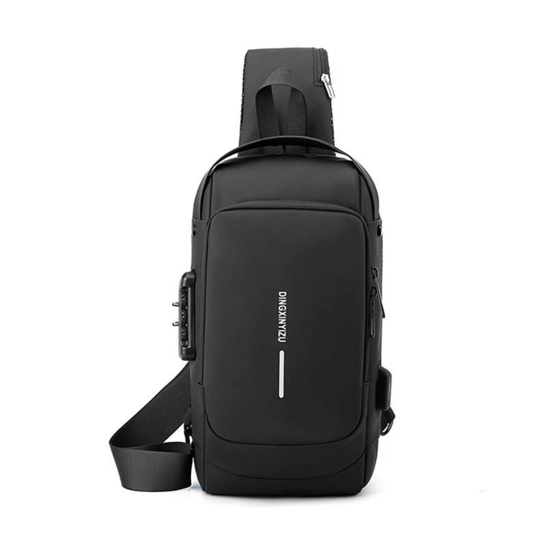 Usb Chest Bag Anti Theft Sports Sling Bag With Usb Charging Waterproof Crossover Bag For Sports Travel Black  |  Art & Crafts Art & Crafts Art & Crafts