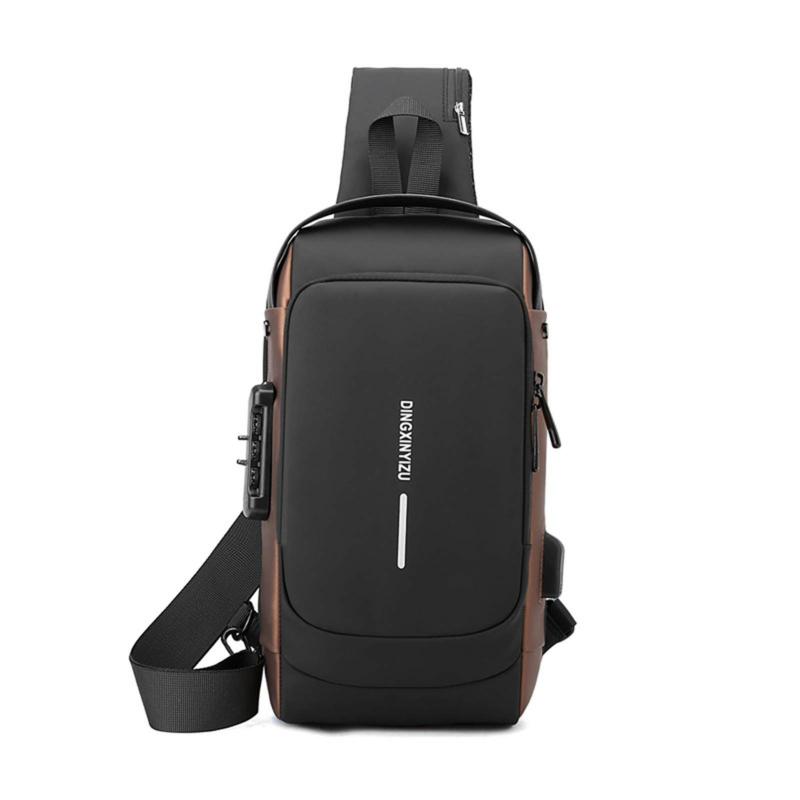 Usb Chest Bag Anti Theft Sports Sling Bag With Usb Charging Waterproof Crossover Bag For Sports Travel Black Gold  |  Art & Crafts Art & Crafts Art & Crafts