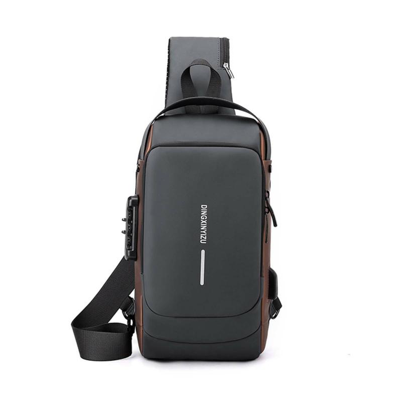 Usb Chest Bag Anti Theft Sports Sling Bag With Usb Charging Waterproof Crossover Bag For Sports Travel Gray And Gold  |  Art & Crafts Art & Crafts Art & Crafts