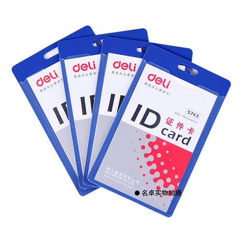 Vertical Id Card Holder Blue 54 X 90Mm 5743 50-Piece  |  Desk Supplies Desk Supplies Desk Supplies