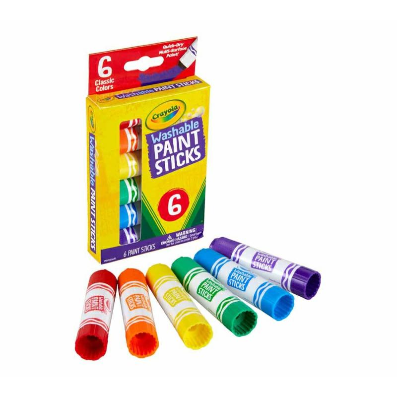 Washable Paint Sticks, Kids Paint Set, 6 Count  |  Art & Crafts Art & Crafts Art & Crafts