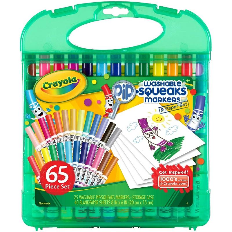 Washable Pip-Squeaks And Paper, 65 Piece Set  |  Art & Crafts Art & Crafts Art & Crafts