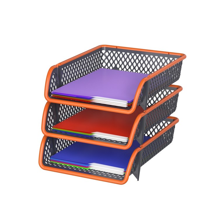 Wholesale Mesh 3 Trays Desk Document Plastic File Tray Organizer  |  Files & Folders Files & Folders Files & Folders