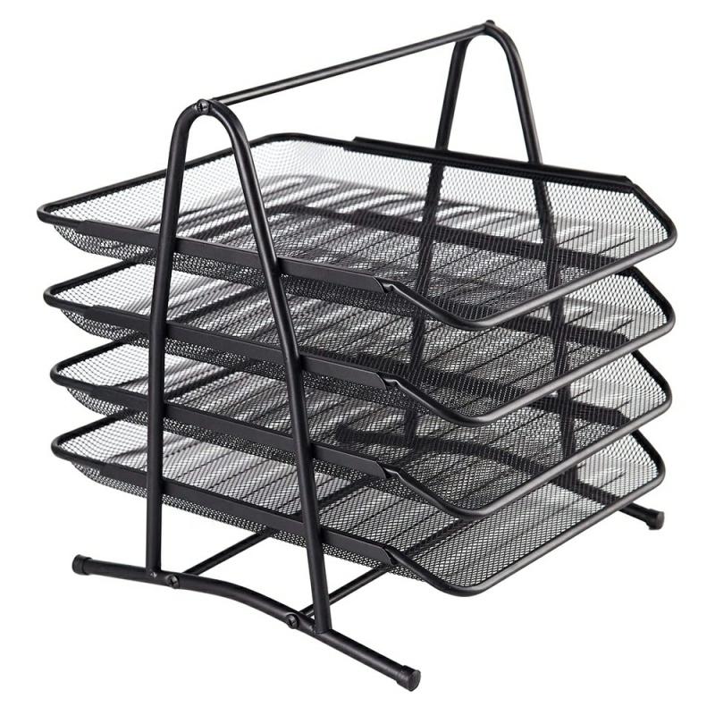 Wholesale Metal Wire Mesh 4 Tier Desk Organizer A4 Document Tray / File Tray  |  Files & Folders Files & Folders Files & Folders