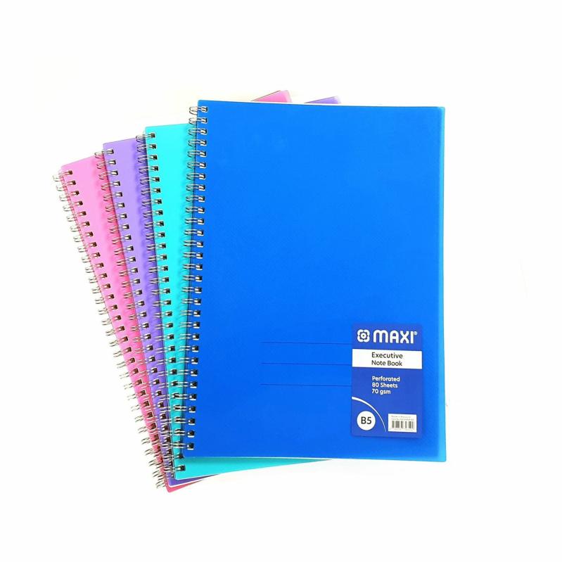 Wire-O-Colored Polypropylene Notebook B5, 80 Sheets  |  Writing Material Writing Material Writing Material