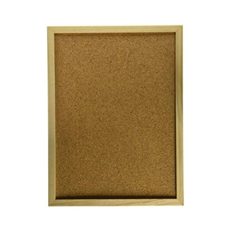 Wood Framed Cork Memo Board With Push Pins Brown  |  Boards & Easels Boards & Easels Boards & Easels