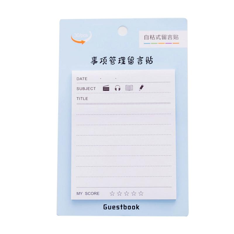 Work Schedule Sticky Note Office Worker Memo Pads Students Noting Stationery(Interest Note)  |  Writing Material Writing Material Writing Material