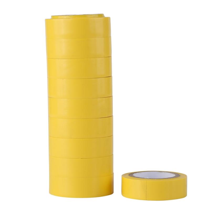 10Pcs Electrical Insulation High Temperature Resistant Waterproof Pvc Adhesive Tapes(Yellow)  |  Tapes & Adhesives Tapes & Adhesives Tapes & Adhesives