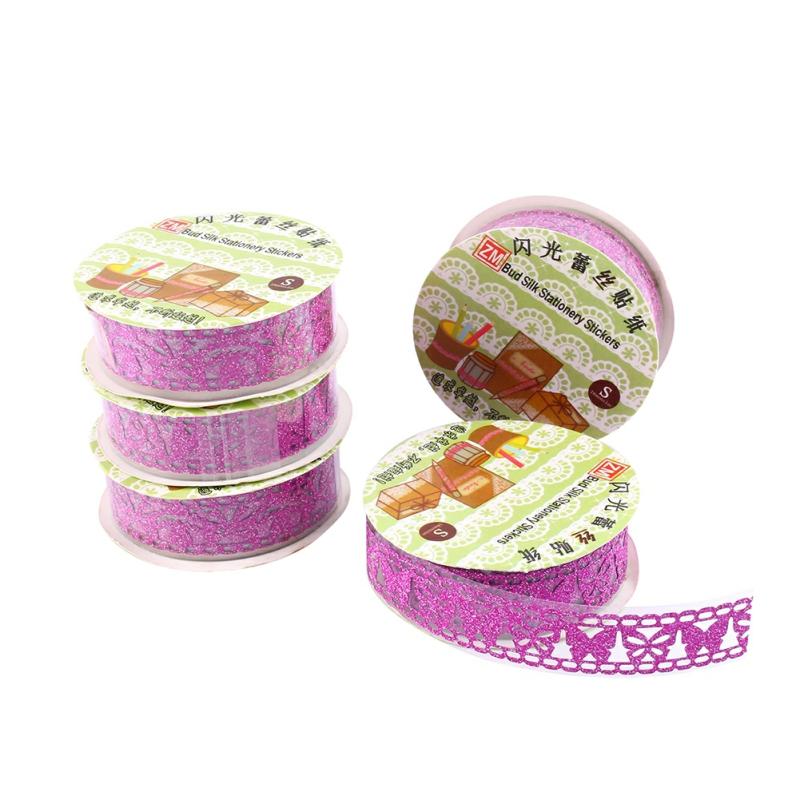 5 Rolls Lace Decor Creative Adhesive Glitter Gold Powder Lace Tape Self Adhesive Washi Tape L  |  Tapes & Adhesives Tapes & Adhesives Tapes & Adhesives