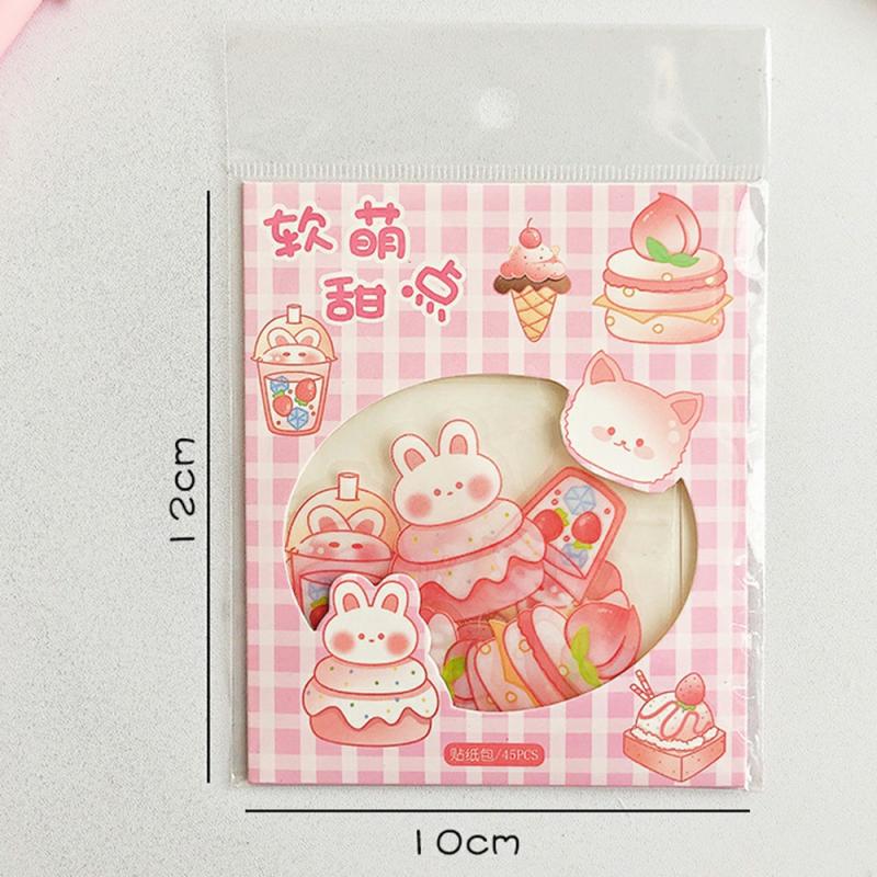 Sticker Scrapbooking Supplies Beautiful Adhesive Decorative Sticker Pink,Soft And Cute Dessert  |  General Supplies General Supplies Blue