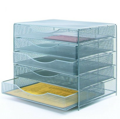 5-Tier Metal Mesh File Tray, Office Desktop Organizer  |  Files & Folders Files & Folders Files & Folders