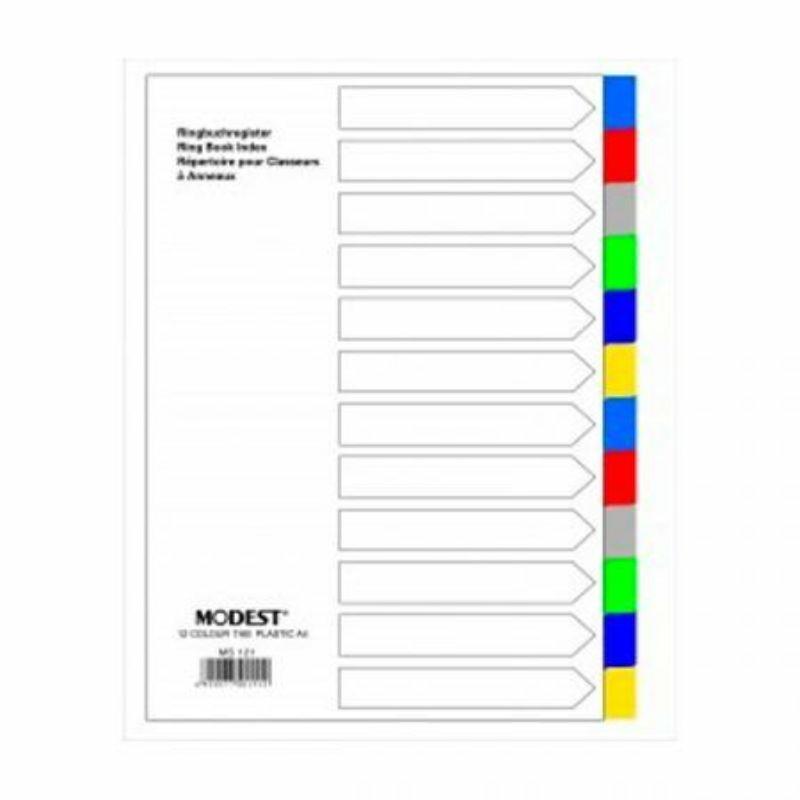 Divider 12 Color Pvc  Ms121  |  Files & Folders Files & Folders Files & Folders