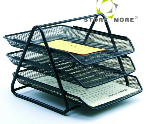 Modern Metal Desk Organizer Stacking 3 Layer Office File Tray  |  Files & Folders Files & Folders Files & Folders