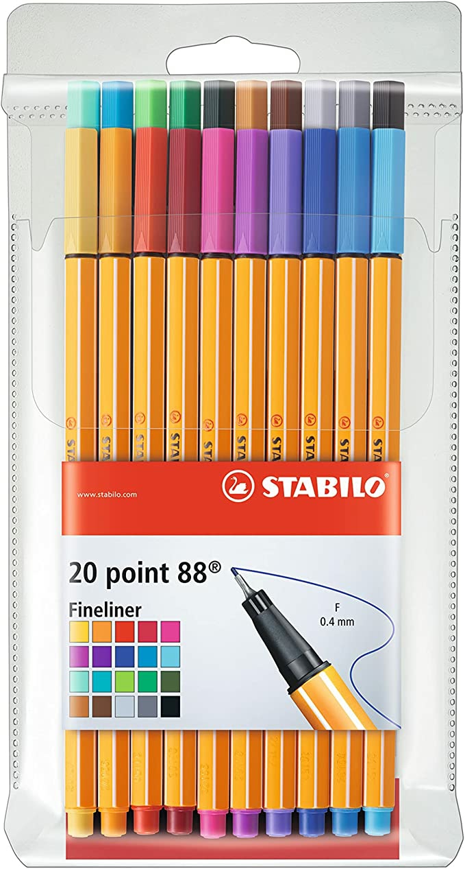 Point 88 Set Wallet Of 20 Color Pens  |  Writing Instruments Writing Instruments Writing Instruments