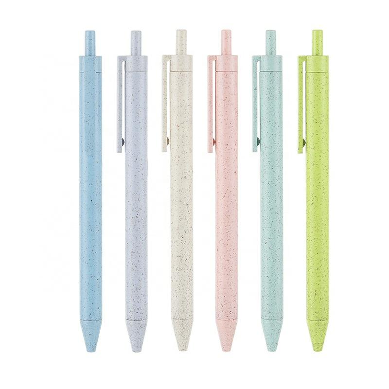 Eco Friendly Degradable Wheat Straw Pen, Press Ballpoint Pen – Office Promotional Gift  |  Writing Instruments Writing Instruments Writing Instruments