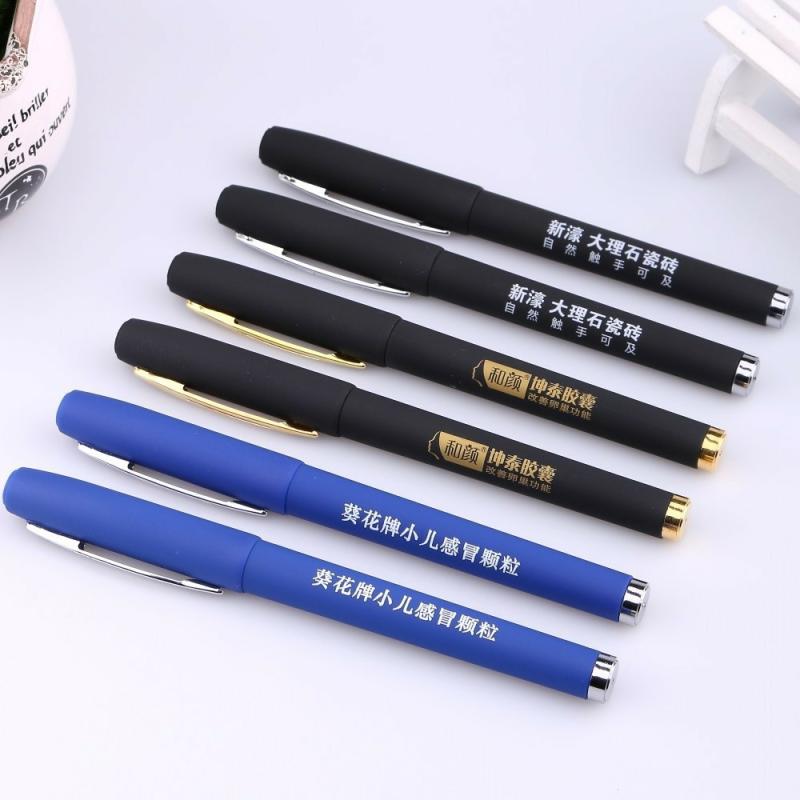 Neutral Pen Custom Stamping Advertising Pen Gift Black Water Business Metal Ballpoint Pen 0.5 Mm,Black,Black  |  Writing Instruments Writing Instruments 0.5 mm