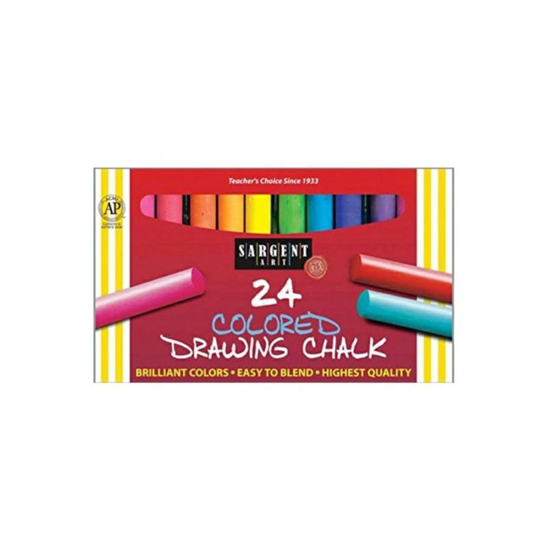 Sargent Art 24 Pieces Colored Drawing Chalk Red Blue Yellow  |  Writing Instruments Writing Instruments Writing Instruments