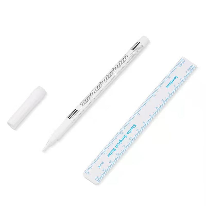 Hospital Surgical Marker, Skin Marker And Pe Ruler Non-Toxic Medical Skin Marker White Colored  |  Writing Instruments Writing Instruments colored